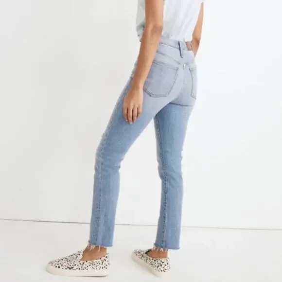 Madewell The Perfect Vintage Tapered Leg Jeans Light Wash Blue Women's Size 25 - Picture 2 of 9